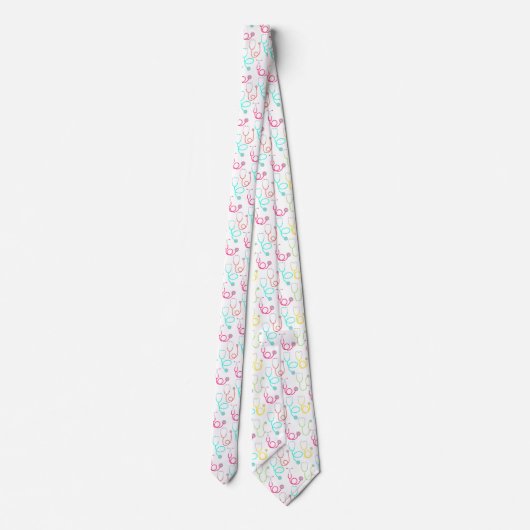 Neonstethoskop-Muster Krawatte (Rückseite)