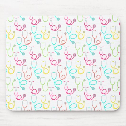 Neonstethoskop-Muster Mousepad (Vorne)