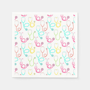 Neonstethoskop-Muster Serviette