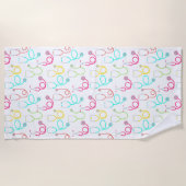 Neonstethoskop-Muster Strandtuch (Vorderseite)