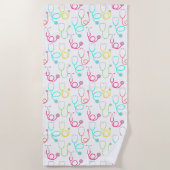 Neonstethoskop-Muster Strandtuch (Vorderseite)