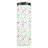 Neonstethoskop-Muster Thermosbecher (Rückseite)