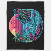 Neonstrand von Tropical/Hawaii Fleecedecke (Vorderseite)