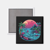 Neonstrand von Tropical/Hawaii Magnet (Vorderseite/Rückseite)