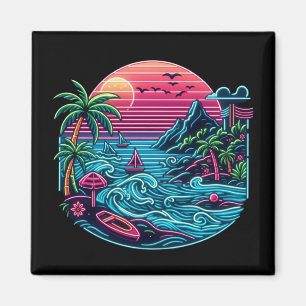 Neonstrand von Tropical/Hawaii Magnet