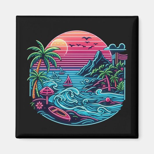 Neonstrand von Tropical/Hawaii Magnet (Vorne)