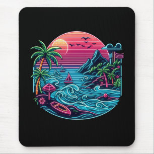 Neonstrand von Tropical/Hawaii Mousepad