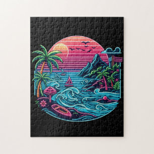 Neonstrand von Tropical/Hawaii Puzzle