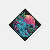 Neonstrand von Tropical/Hawaii Serviette (Ecke)