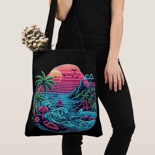 Neonstrand von Tropical/Hawaii Tasche (Von Nahem)
