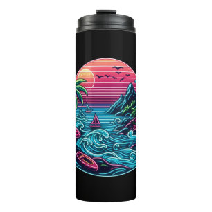 Neonstrand von Tropical/Hawaii Thermosbecher