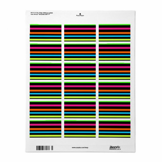 Neonstreifen Adressaufkleber (Vorne)