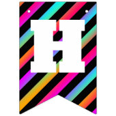 Neonstreifen - alles- Gute zum GeburtstagParty Wimpelkette (Erste Fahne)