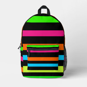 Neonstreifen Bedruckter Rucksack