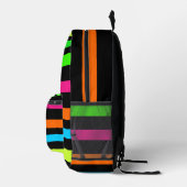 Neonstreifen Bedruckter Rucksack (Rechts)