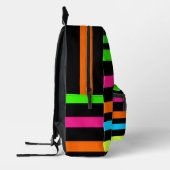 Neonstreifen Bedruckter Rucksack (Links)