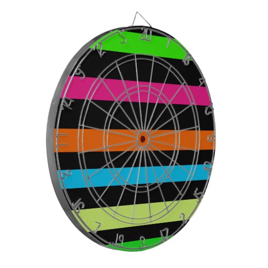Neonstreifen Dartscheibe (Vorderseite Links)