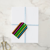 Neonstreifen Geschenkanhänger (Mit Garn)