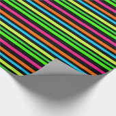 Neonstreifen Geschenkpapier (Ecke)