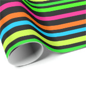Neonstreifen Geschenkpapier (Rolleneckpunkt)