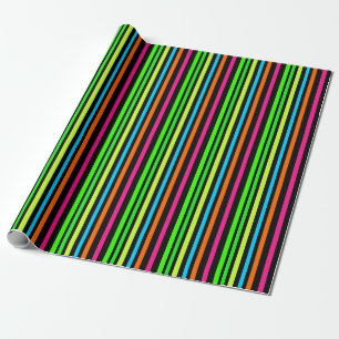 Neonstreifen Geschenkpapier
