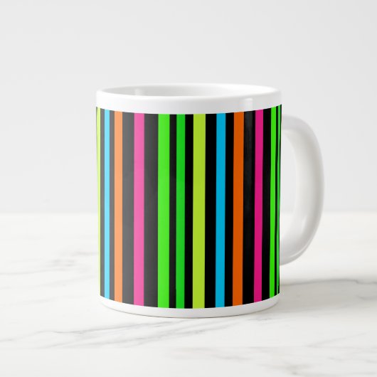 Neonstreifen Jumbo-Tasse (Vorderseite Rechts)