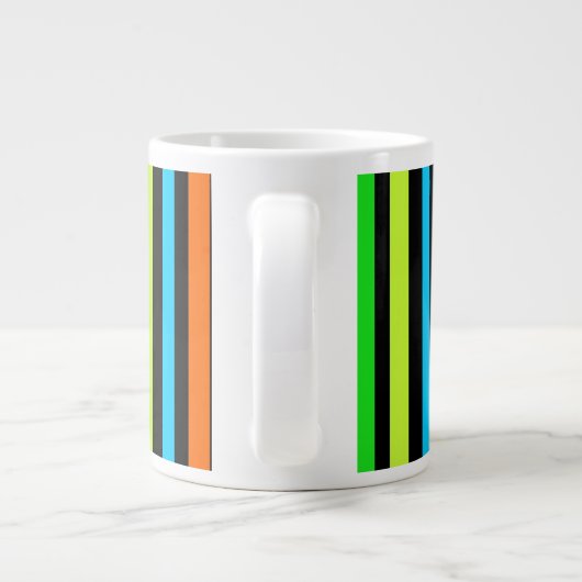 Neonstreifen Jumbo-Tasse (Rückseite)