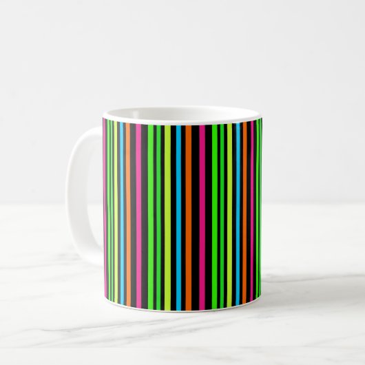 Neonstreifen Kaffeetasse (Vorderseite Links)