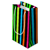 Neonstreifen Kleine Geschenktüte (Vorderseite Schrägansicht)