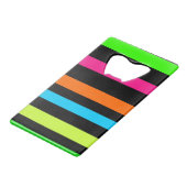 Neonstreifen Kreditkartenflaschenöffner (Rückseite Schrägansicht)