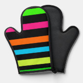 Neonstreifen Ofenhandschuh (Vorderseite/Rückseite)