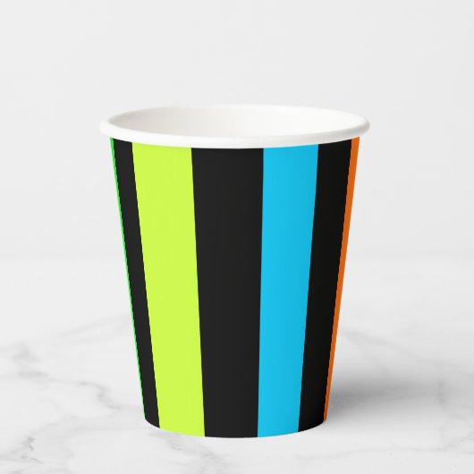Neonstreifen Pappbecher (Vorderseite)