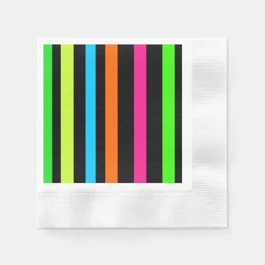 Neonstreifen Serviette (Vorderseite)