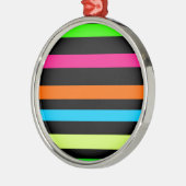 Neonstreifen Silbernes Ornament (Links)