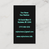 Neonstreifen und -kurven visitenkarte (Rückseite)