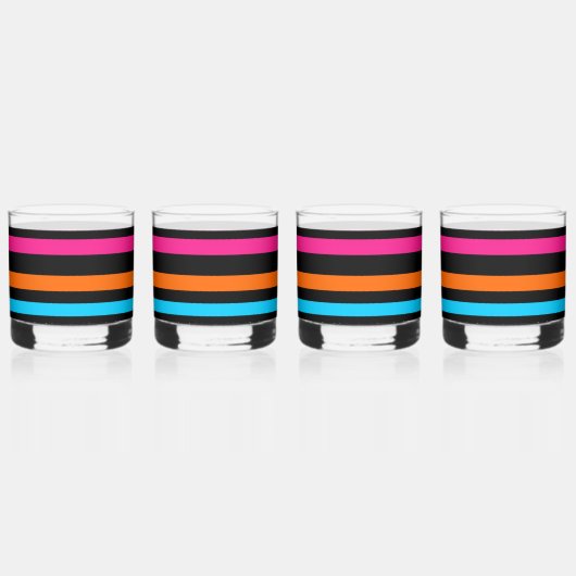 Neonstreifen Whiskyglas (Links)