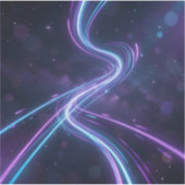 Neonstrom – Neonlicht-Kunststoffquadrat Aufkleber (Vorderseite)