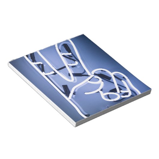 Neonstück Notizblock (angewinkelt)