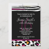 Neontiereinladung 2 des druck-Bonbon-16 Einladung (Rückseite)