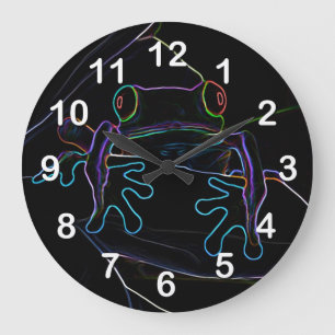 Neontrichter Große Wanduhr