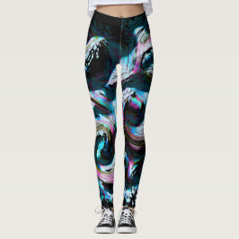 Neontsunami-Leggings entworfen von Haydee Leggings
