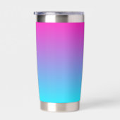Neonverlauf Lichtblau zu Rosa Thermobecher (Rechts)