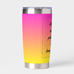 Neonverlauf von Gelb zu Rosa Thermobecher