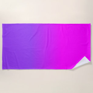 Neonviolett und Hot Pink Ombre Farbverlauf Strandtuch