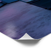 Neonvioletter Cyber-Arcade-Innenraum Poster (Ecke)