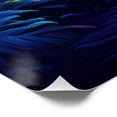 Neonwälder mit glühenden Pilzen und Pflanze Poster (Ecke)