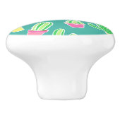 Neonwasserfarbenkaktusse in Rohrmustern Keramikknauf (Seitenansicht)