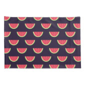 Neonwassermelone auf lila Muster Kissenbezug (Rückseite-Rechts)