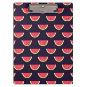 Neonwassermelone auf lila Muster Klemmbrett (Vorderseite)