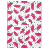 Neonwassermelone auf Samen-Muster Klemmbrett (Rückseite)